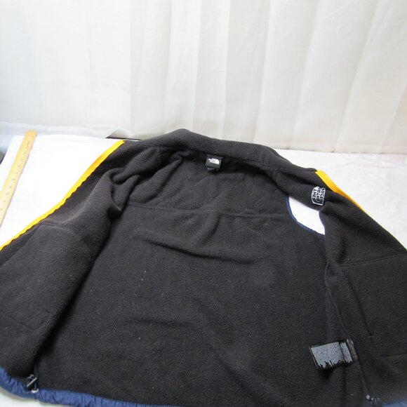 The North Face Vest Men Size Medium Royal Blue Yellow Zipper Fleece Pockets Good - Picture 8 of 10